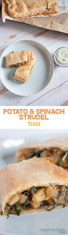 Vegan Potato & Spinach Strudel