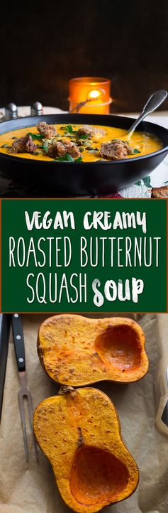 Vegan Roasted Butternut Squash Soup