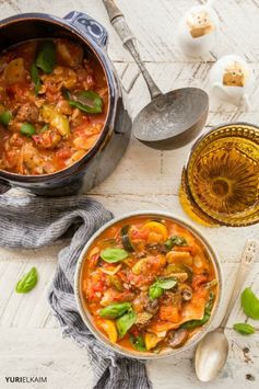 Vegan Slow Cooker Lasagna Soup