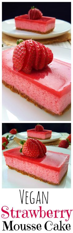 Vegan Strawberry Mousse Cake