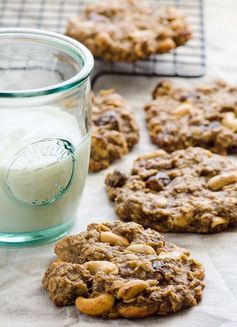 Vegan Sugar Free Trail Mix Oatmeal Cookies