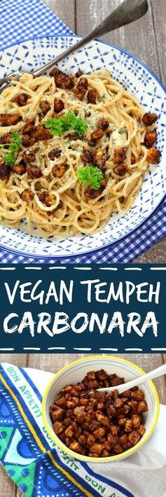 Vegan Tempeh Carbonara