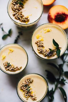 Vegan Vanilla Peach Panna Cotta