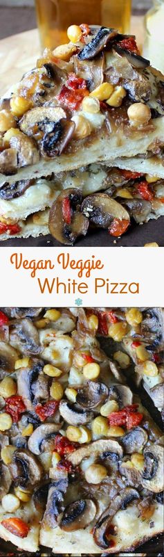 Vegan Veggie White Pizza