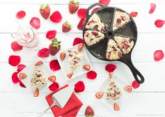 Vegan/Gluten Free Strawberries and Cream Scones with Vanilla Glaze