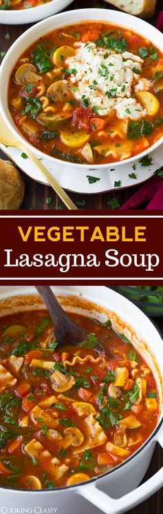 Vegetable Lasagna Soup