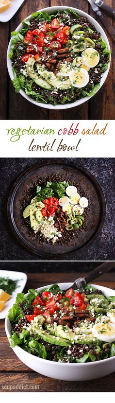 Vegetarian Cobb Salad Lentil Bowl