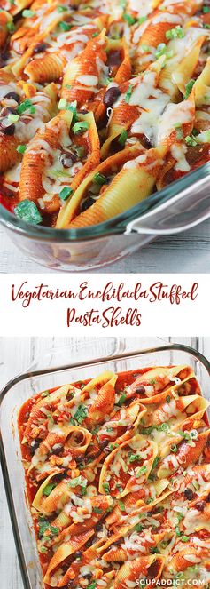 Vegetarian Enchilada Stuffed Pasta Shells