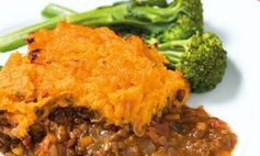 Vegetarian shepherd’s pie with sweet potato mash