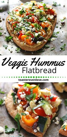 Veggie Hummus Flatbread