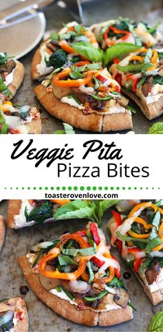 Veggie Pita Pizza Bites