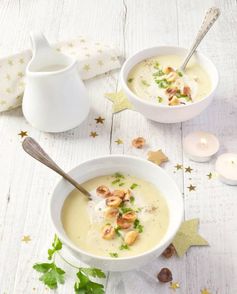 Velouté de panais aux noisettes grillées