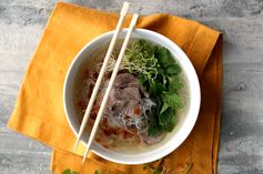 Vietnamese beef and rice noodle soup (pho