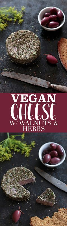 Walnut and Black Pepper Vegan Cheese