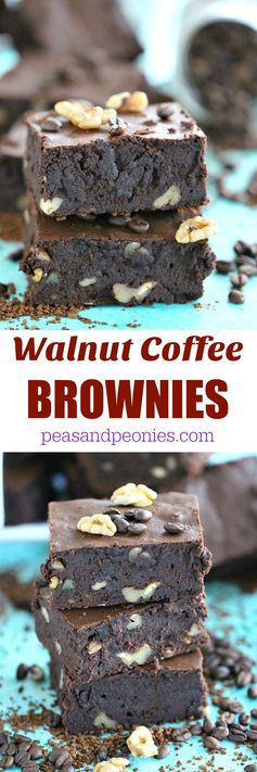 Walnut Coffee Brownies