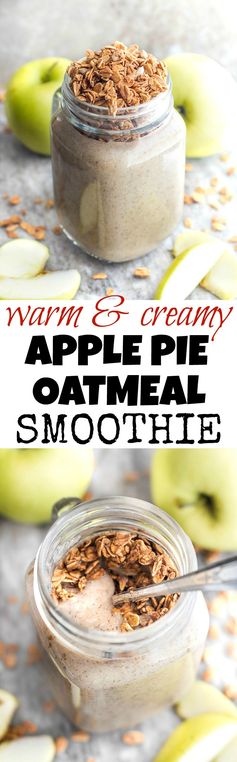 Warm Apple Pie Oatmeal Smoothie