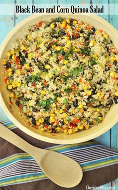 Warm Black Bean and Corn Quinoa Salad