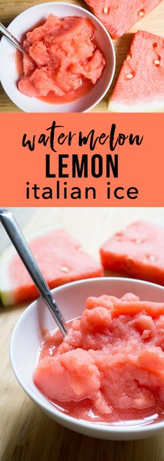 Watermelon Lemon Italian Ice