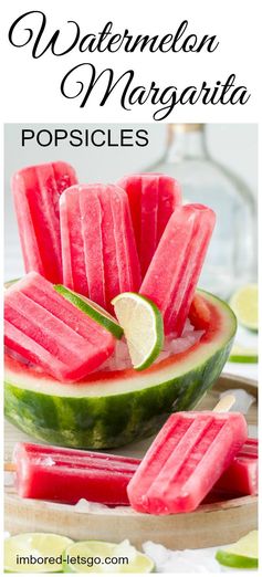 Watermelon Margarita Popsicles