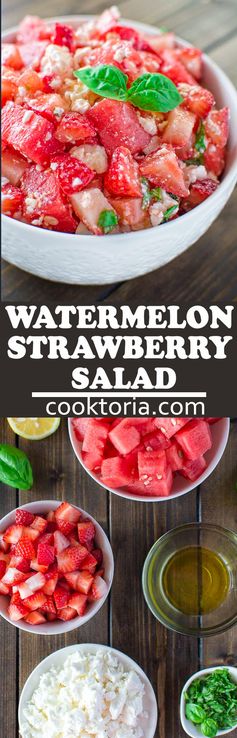 Watermelon, Strawberry and Feta Salad