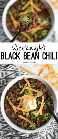 Weeknight Black Bean Chili