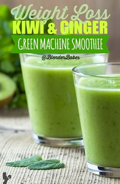 Weight Loss Kiwi Ginger Green Machine Smoothie