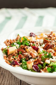 Wheat Berry Salad with Apples and Cranberries