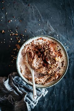 Whipped Chocolate Porridge with Quinoa Nut Crunch