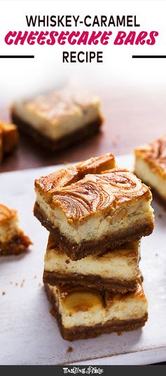 Whiskey-Caramel Cheesecake Bars