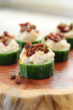 White Bean and Sun Dried Tomato Cuke Cuties (Vegan, Gluten-Free