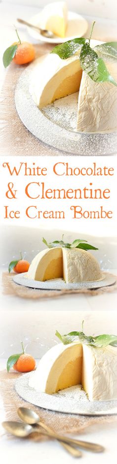 White Chocolate and Clementine Bombe