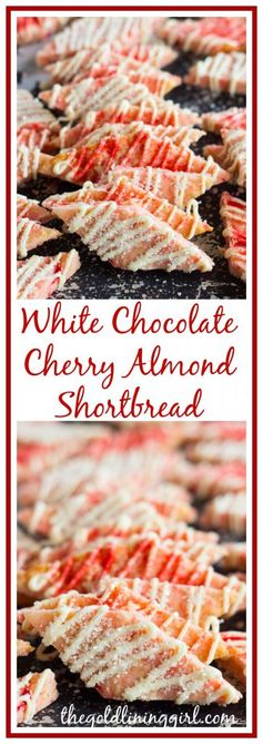 White Chocolate Cherry Almond Shortbread