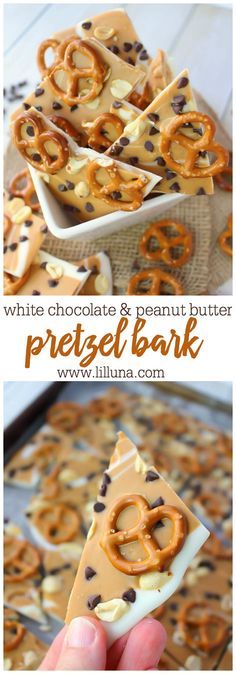 White Chocolate Peanut Butter Pretzel Bark