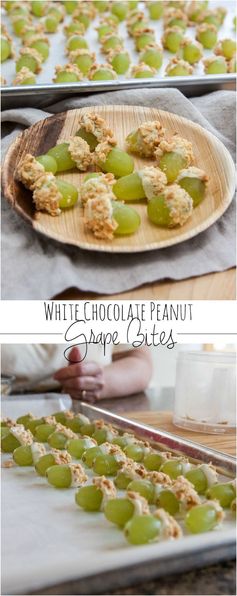 White Chocolate Peanut Grape Bites