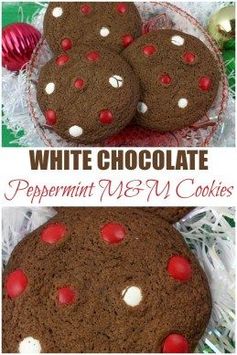 White Chocolate Peppermint M&M Cookies