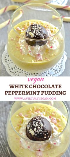 White Chocolate Peppermint Pudding