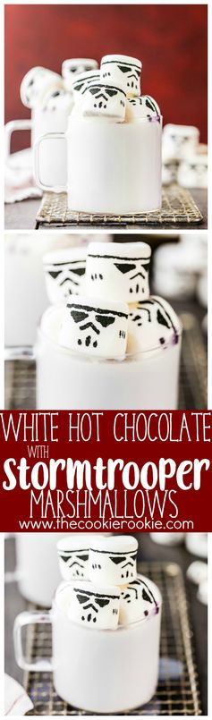 White Hot Chocolate with Stormtrooper Marshmallows