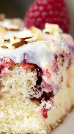 White Raspberry Poke Cake