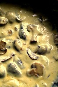 White Wine and Garlic Mushroom Cream Sauce