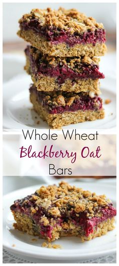 Whole Wheat Blackberry Oat Bars