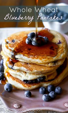 Whole Wheat Blueberry Pancakes