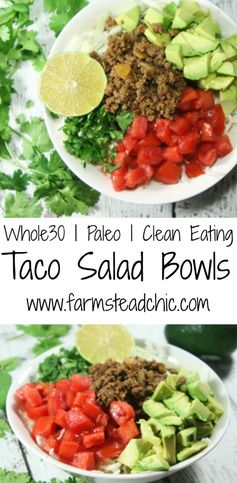 Whole30 & Paleo Taco Salad Bowls