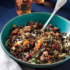 Wild Rice Dressing with Roasted Chestnuts and Cranberries