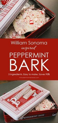 William Sonoma Inspired Peppermint Bark