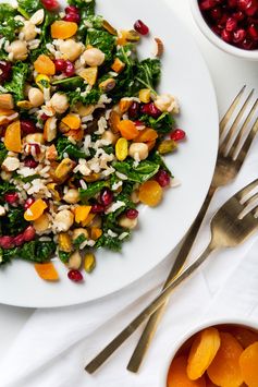 Winter Brown Rice & Kale Salad