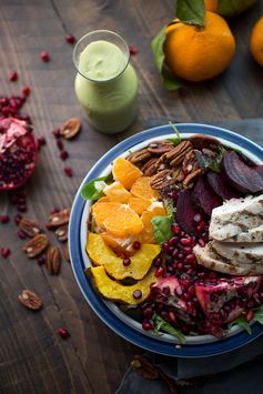 Winter Harvest Salad with Avocado Citrus Dressing