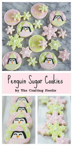 Winter Penguin Sugar Cookies