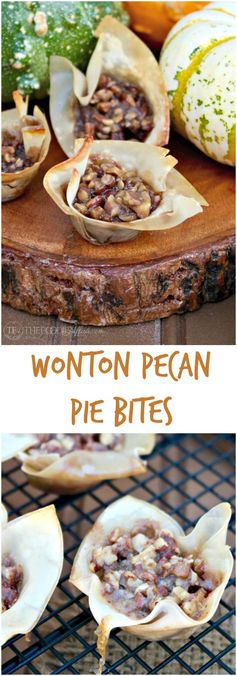 Wonton Pecan Pie Bites