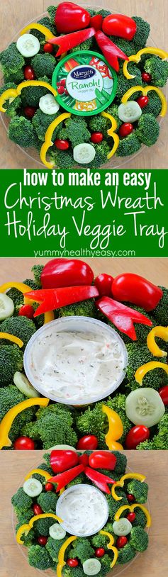 Wreath Holiday Veggie Tray