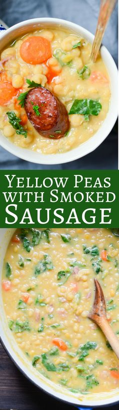 Yellow Peas with Smoked Sausage